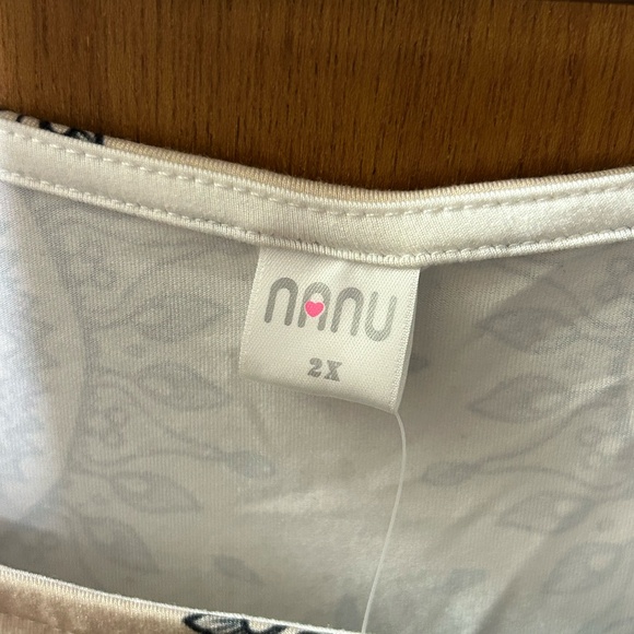 Nanu Asymmetrical Sleeveless Top with Tie Straps 2X - Picture 2 of 2